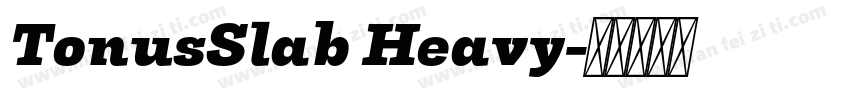 TonusSlab Heavy字体转换
